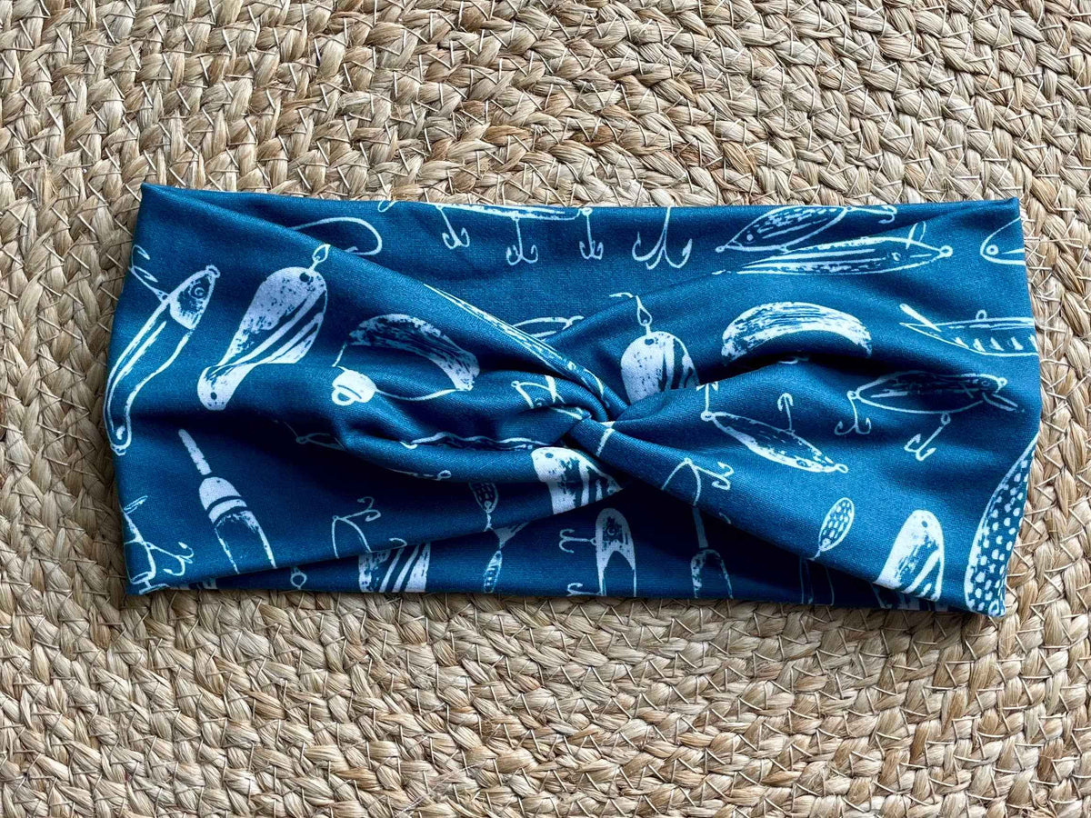 Fishing Tackle Knit Twist Headband