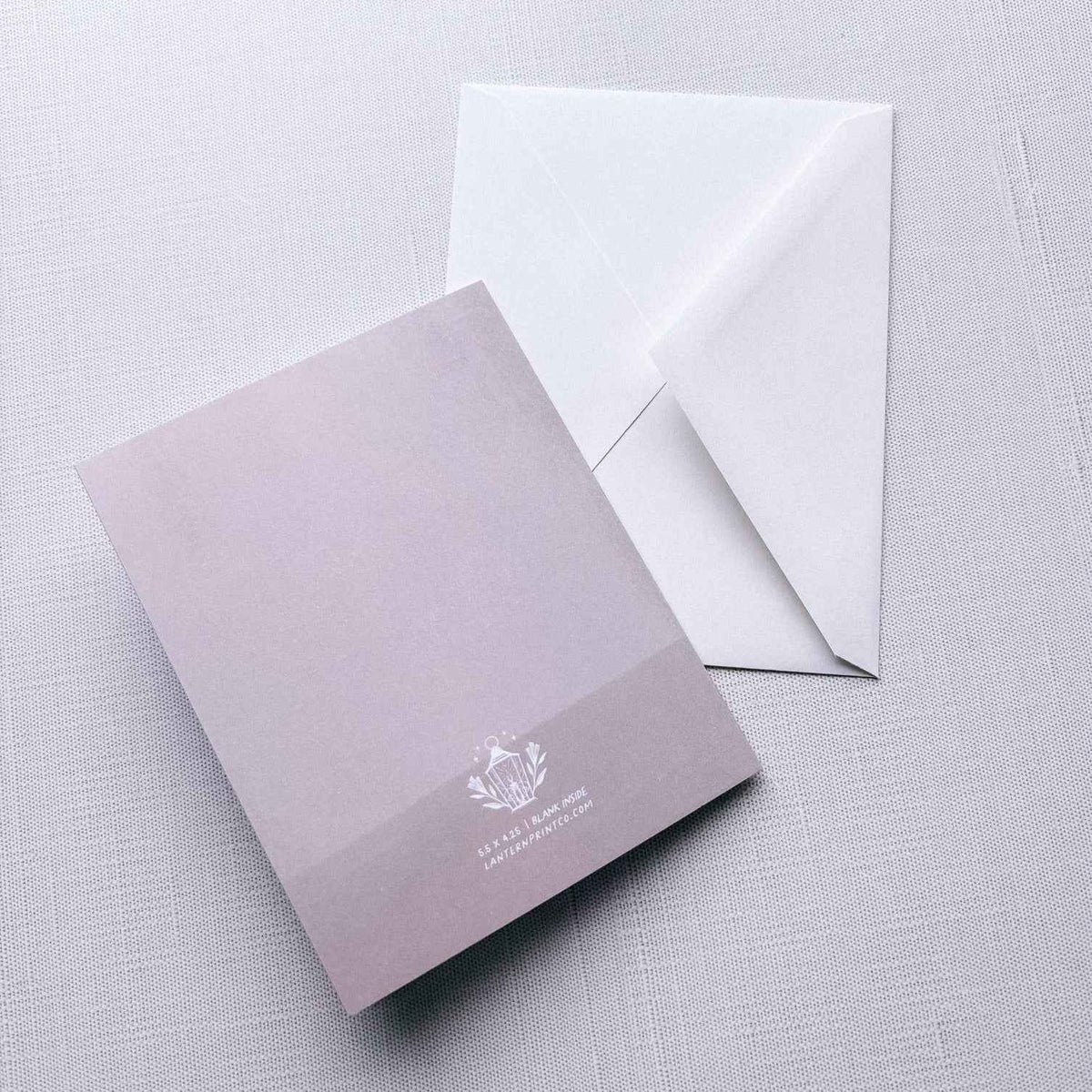 Greeting Card: Moths and Mushrooms; A2 folded, blank