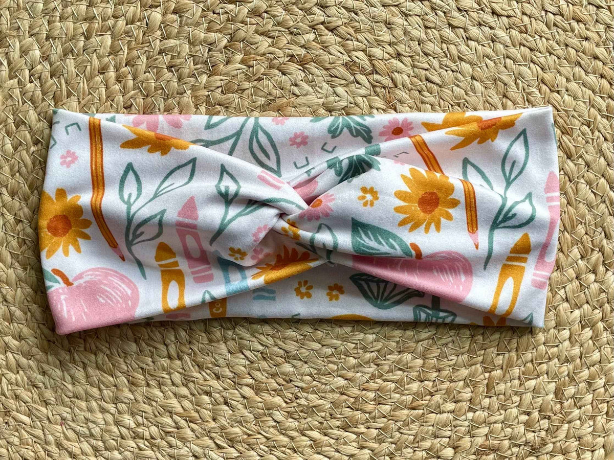 Apple Bouquet Knit Twist Headband