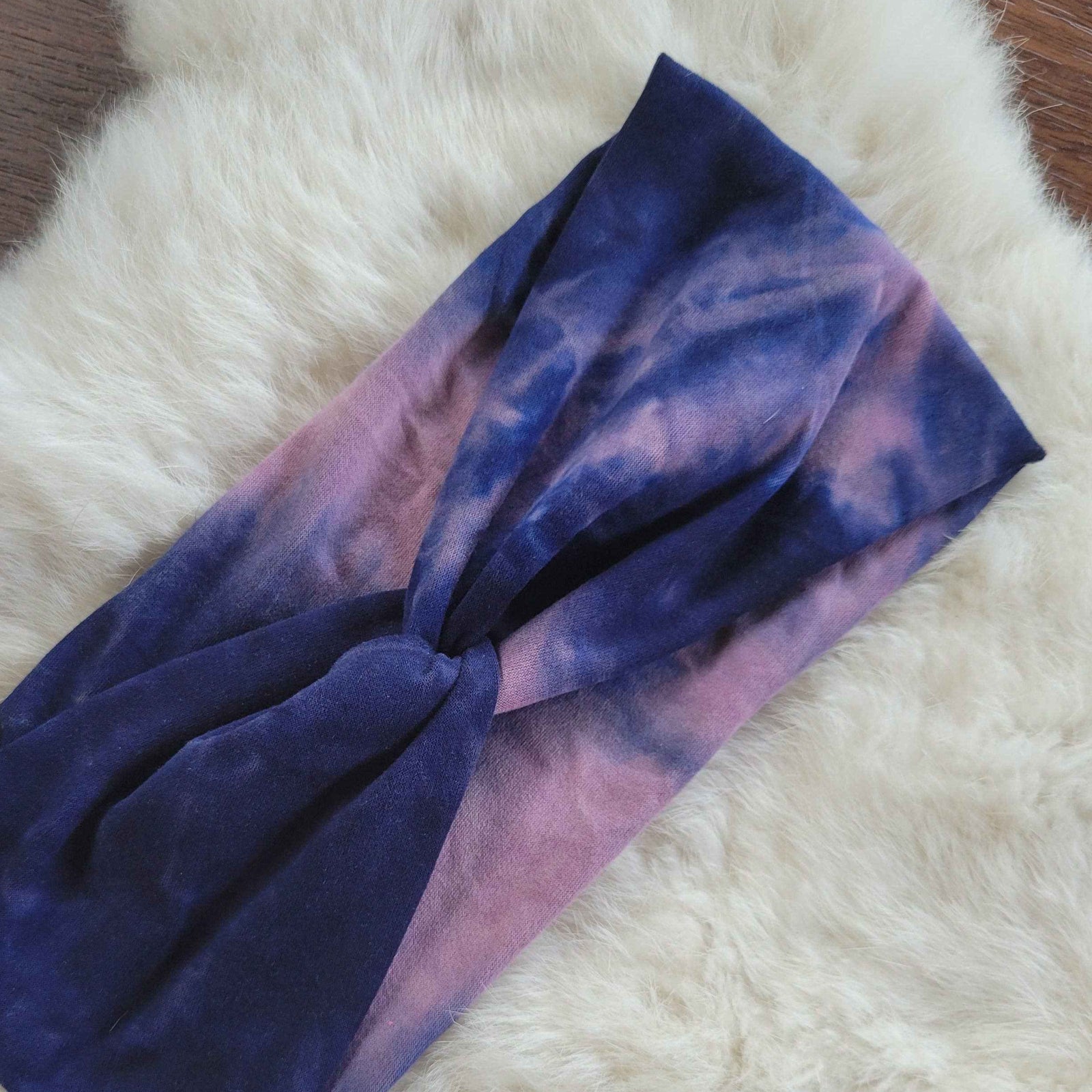 Navy And Rose Tie Dye Headband