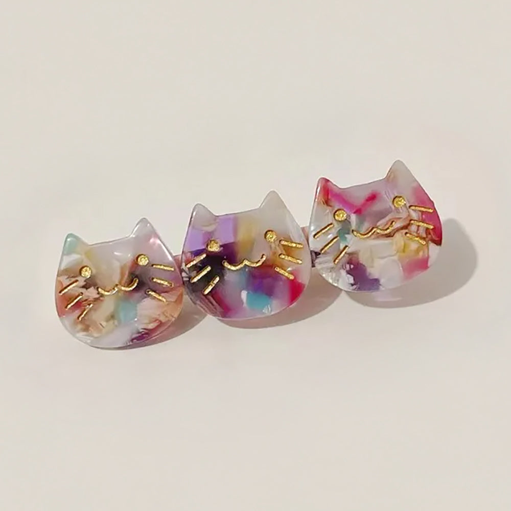 Cat Face Barrette (Single)