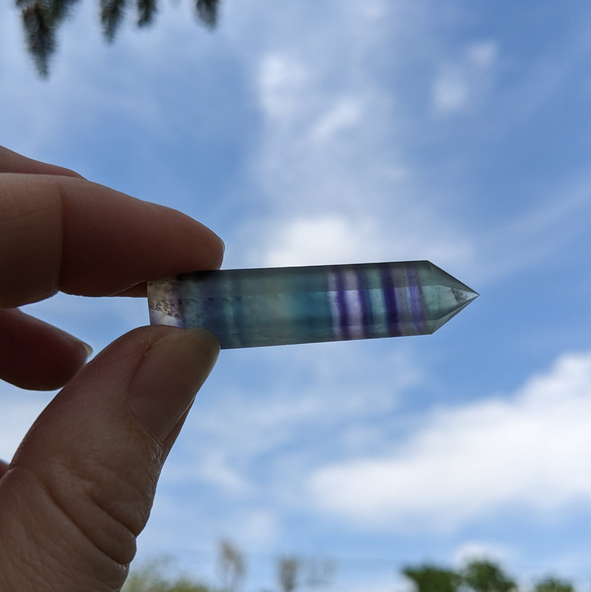 Small Rainbow Fluorite Wand | 50-60 mm