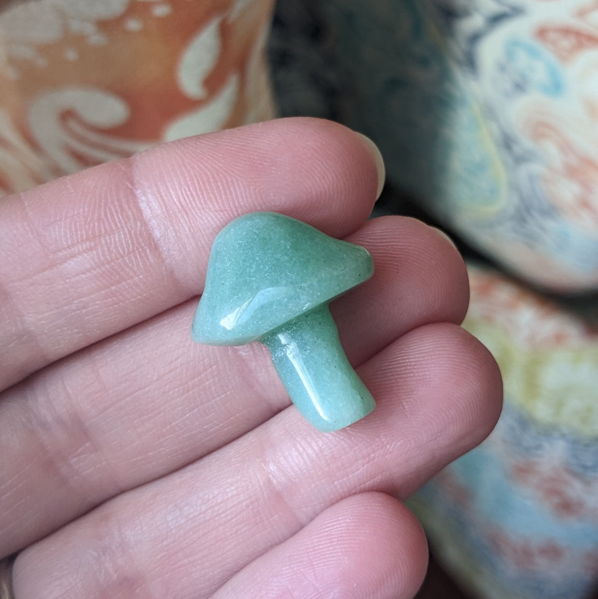 Green Aventurine Carved Mushroom