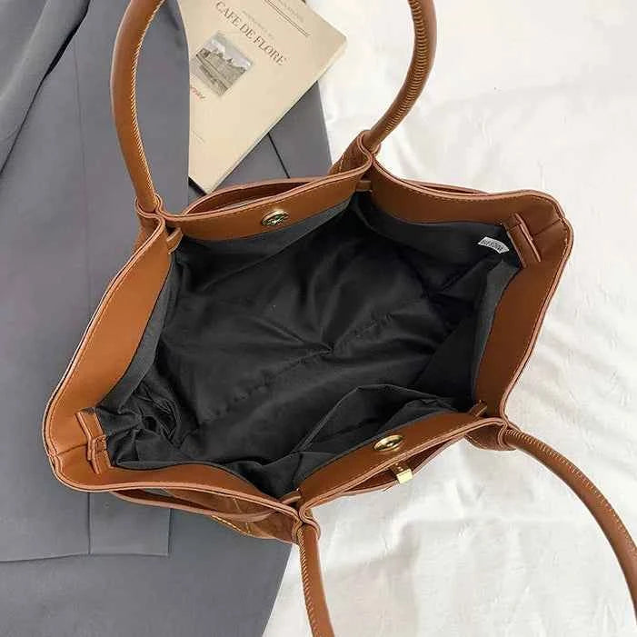 Diamond-Stitch Suede Slouch Tote Bag