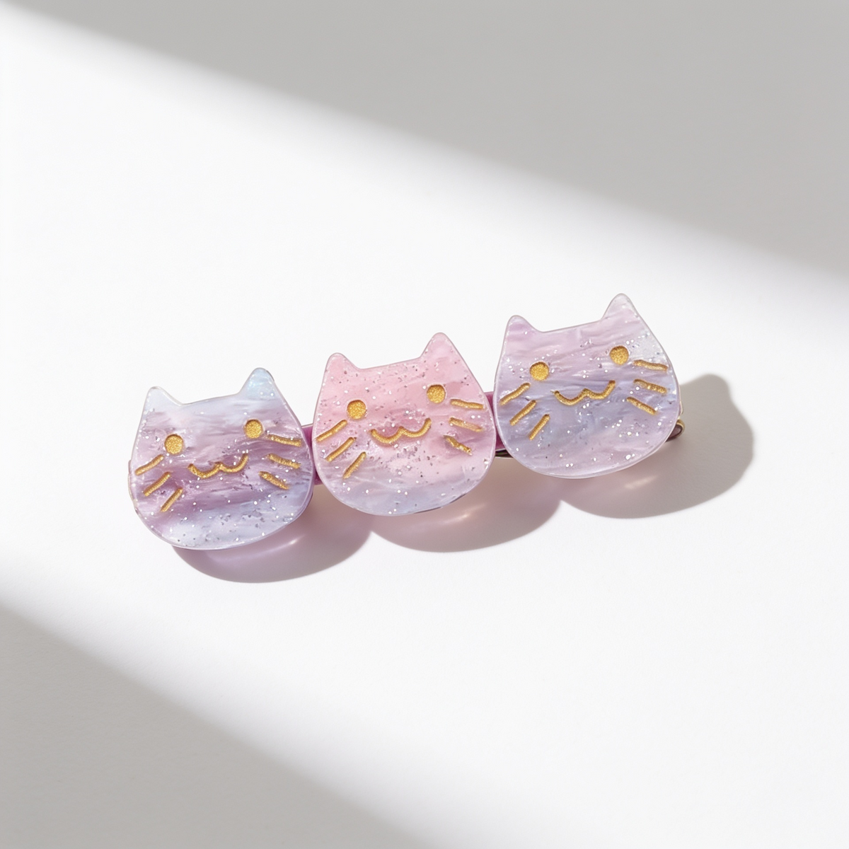 Cat Face Barrette (Single)