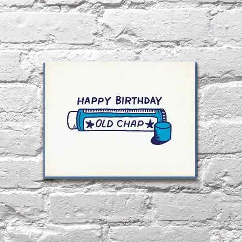 Happy Birthday Old Chap Greeting Card