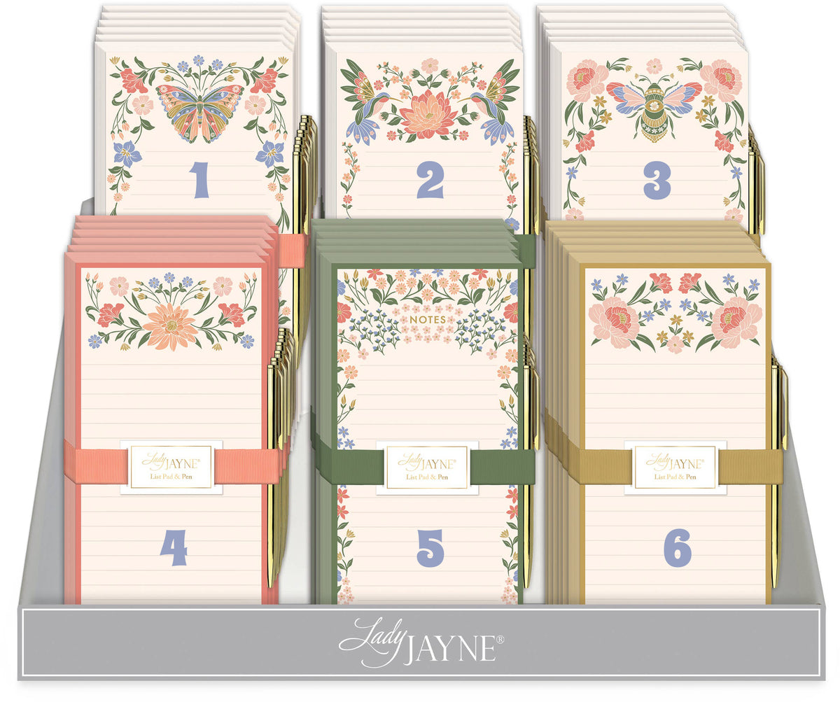 Wildflower Meadow Magnetic List Pads with Pen