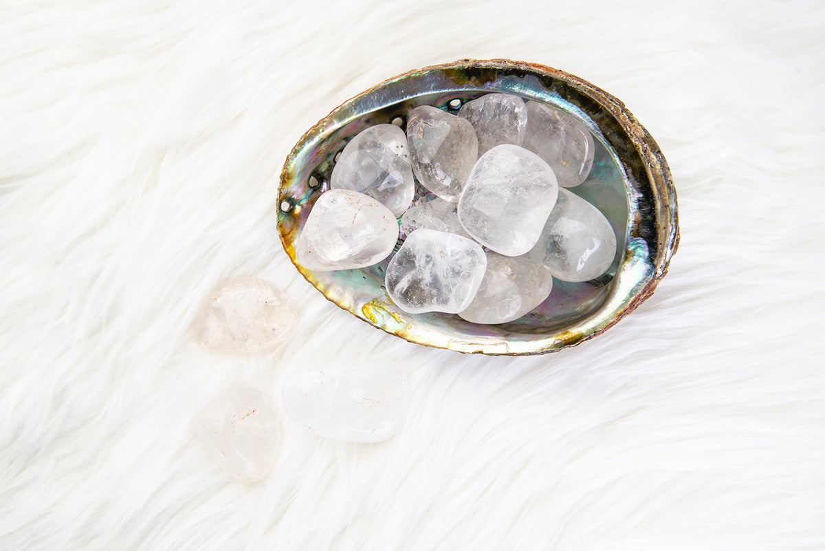 Bulk XL Clear Quartz Tumbled Stones