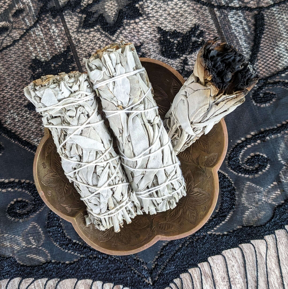 White Sage Bundles, one has been burned