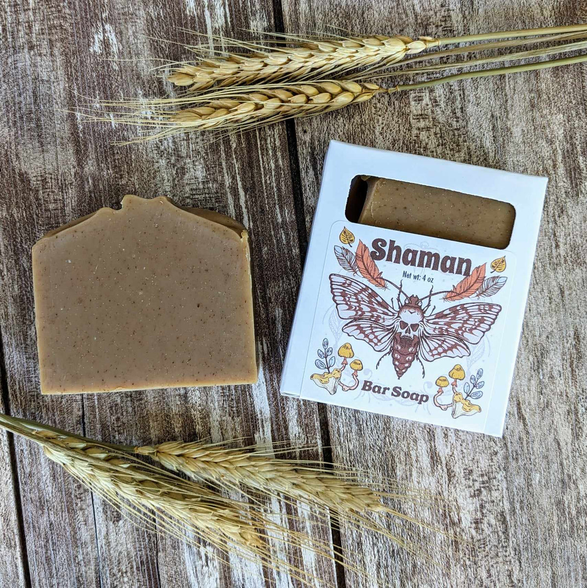 Shaman Soap | Leather &amp; Musk Exfoliating Bar Soap