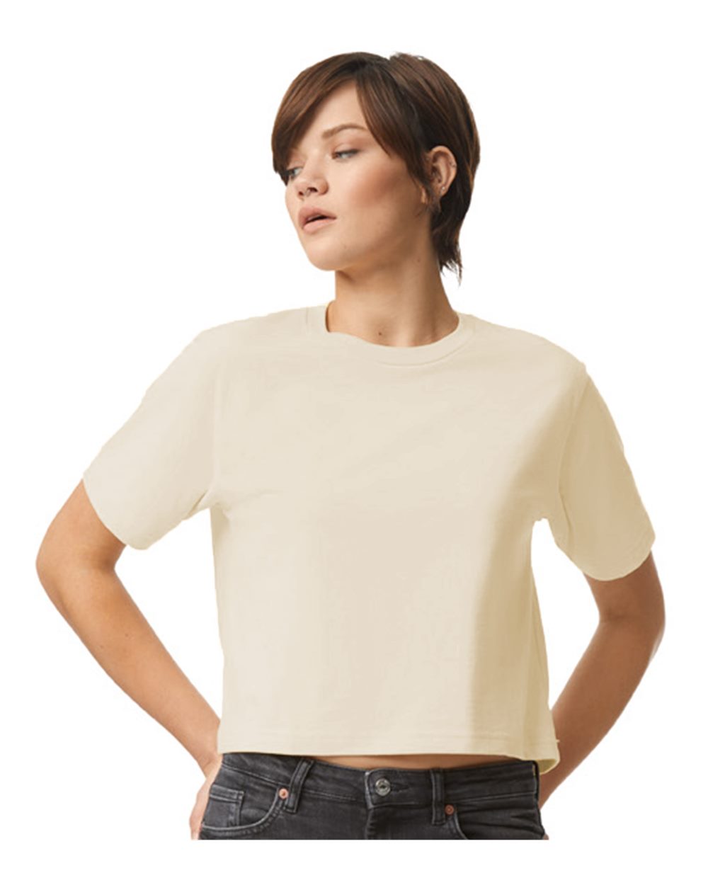 Cedar Witch Goods Crop Tee | Floral on Cream