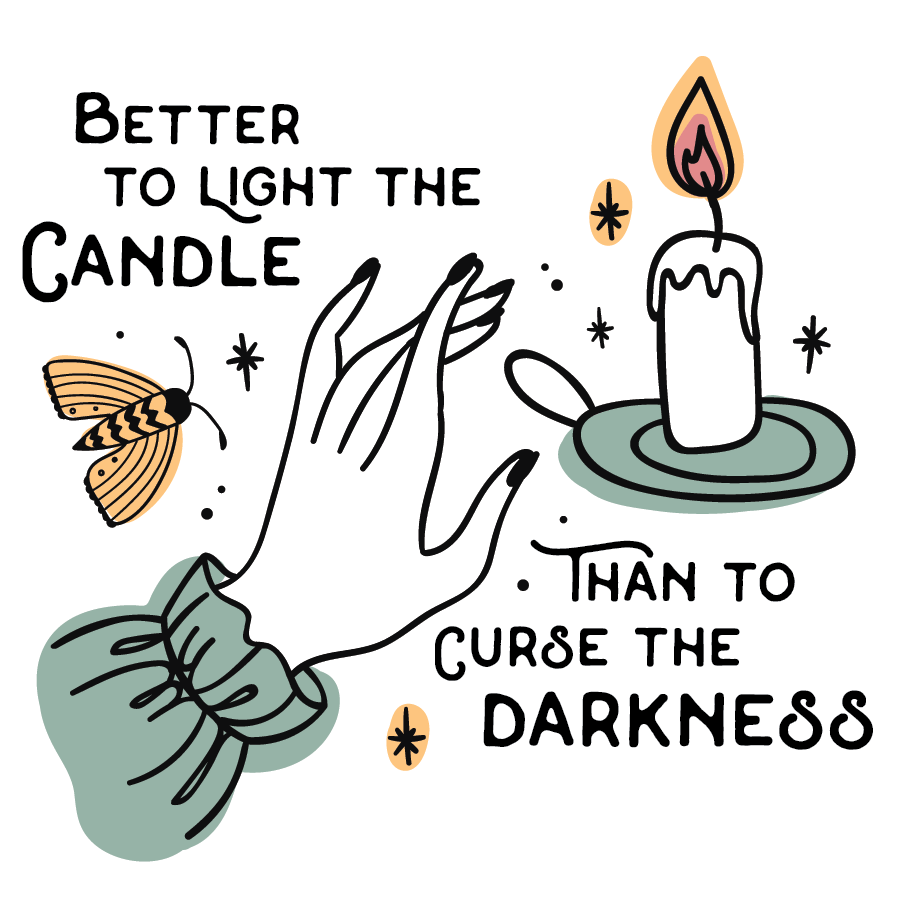 Better to Light the Candle Than to Curse the Darkness Vinyl Sticker Preview