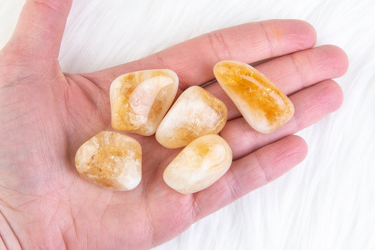 Bulk XL &amp; Jumbo Citrine Tumbled Stones